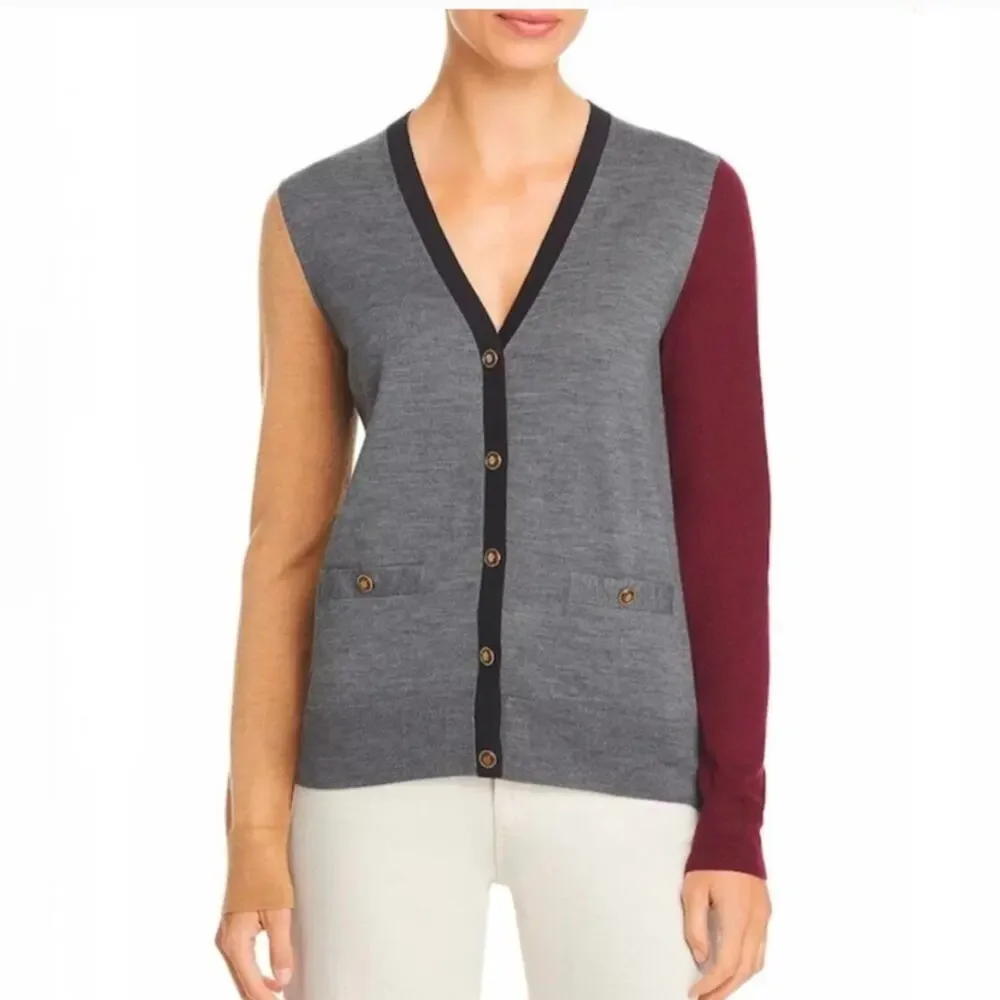Tory Burch Colorblock M Cardigan Sweater, In Excellent preloved condition!